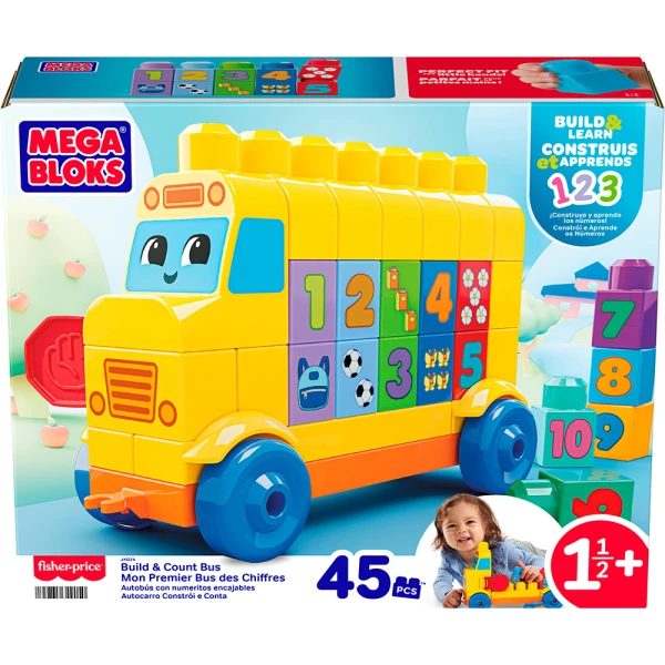 MEGA BLOKS BUILT & COUNT BUS 45pcs