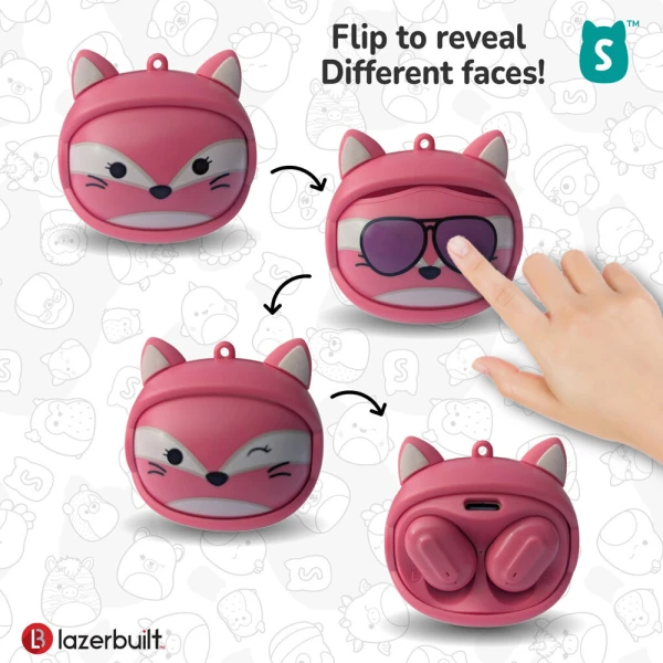 SQUISHMALLOWS FACE-CHANGE ΑΣΥΡΜΑΤΑ ΠΑΙΔΙΚΑ ΑΚΟΥΣΤΙΚΑ TWS EARBUDS - FIFI THE FOX