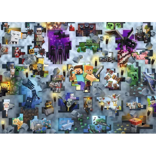 RAVENSBURGER ΠΑΖΛ 1000 τεμ. MINECRAFT CHALLENGE