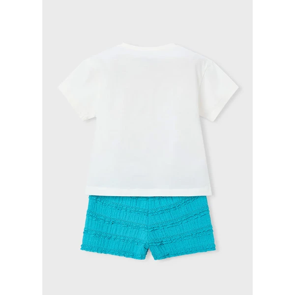 MAYORAL SET SHORTS COTTON JERSEY FANTASY DARK BLUE