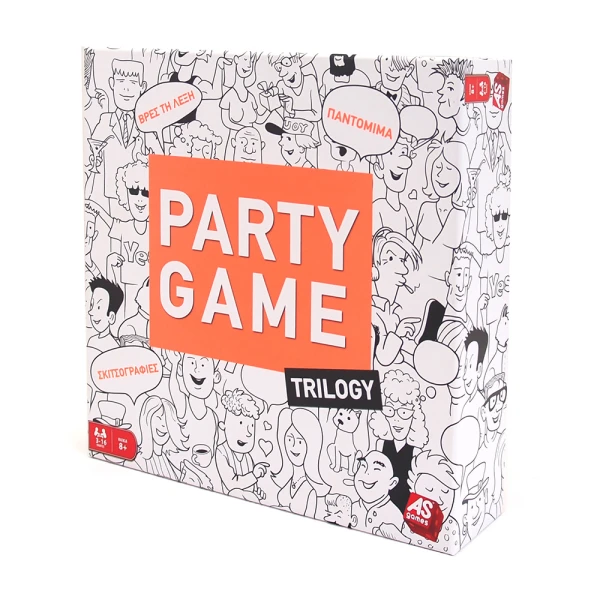 AS GAMES BOARD GAME PARTY GAME TRILOGY FOR AGES 8+ AND 3-16 PLAYERS