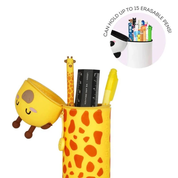 LEGAMI 2 IN 1 SILICONE PENCIL CASE KAWAII - GIRAFFE