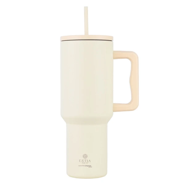 ESTIA HOME ART ΠΟΤΗΡΙ XL 1200ml ΜΕ ΚΑΛΑΜΑΚΙ - LILY WHITE