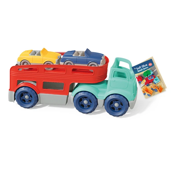 CAR TRANSPORTER TRUCK MADE OF RECYCLED MATERIALS MULTICOLOR