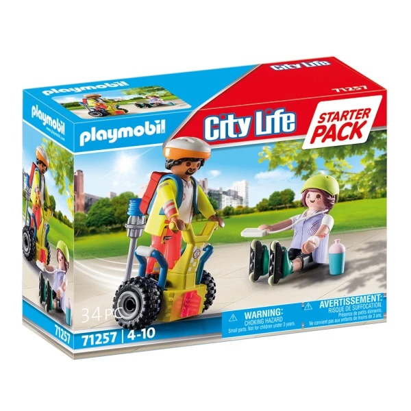 PLAYMOBIL CITY LIFE STARTER PACK RESCUE WITH BALANCE RACER
