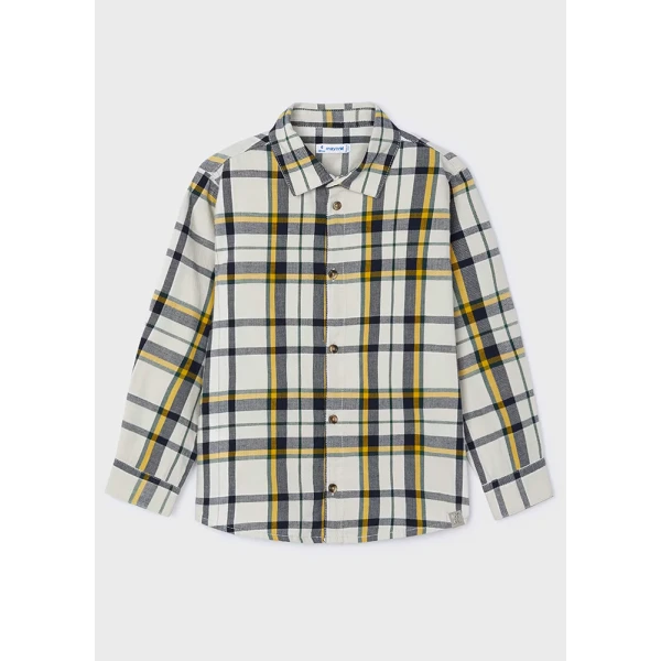 MAYORAL SHIRT LONG SLEEVES CHECKERED YELLOW