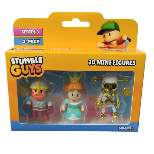 STUMBLE GUYS SERIES 3 3D MINI FIGURES 3 PACK - SEVERAL DESIGNS
