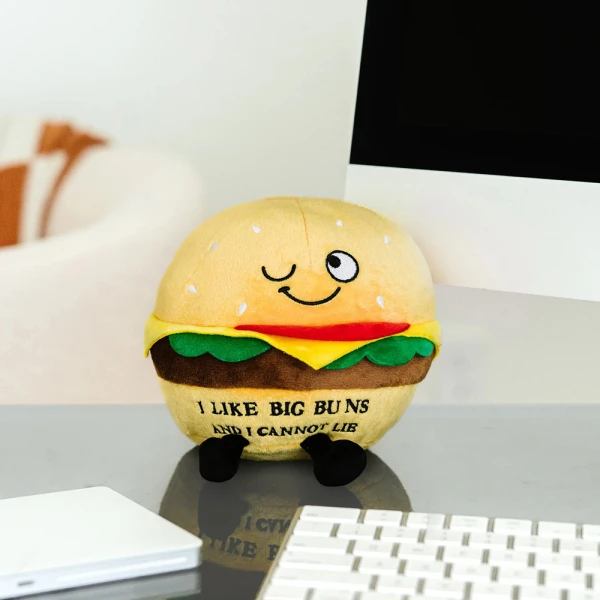 PUNCHKINS PLUSH HAMBURGER - I LIKE BIG BUNS & I CANNOT LIE