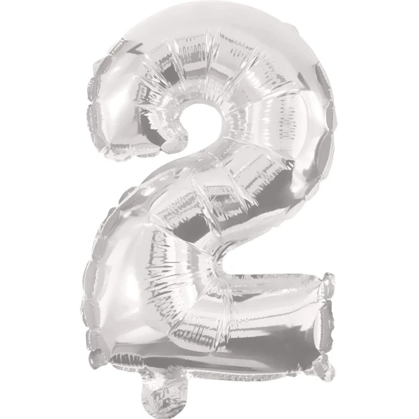 BALLOON SILVER FOIL 10 cm No 2