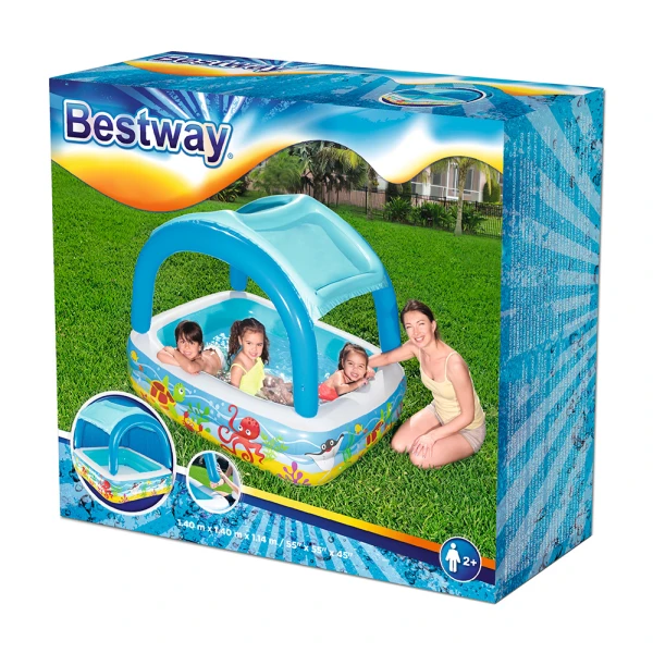 BESTWAY CANOPY PLAY POOL 140X140X114 cm 