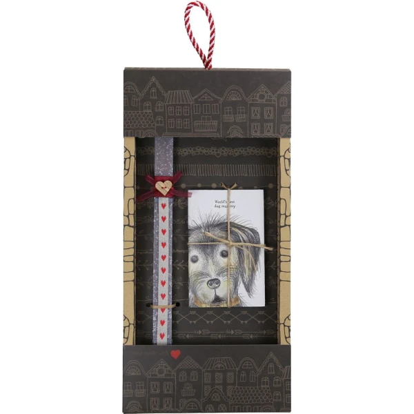 SYNCHRONIA HANDMADE CANDLE 30 cm VINTAGE NOTEBOOK - DOG