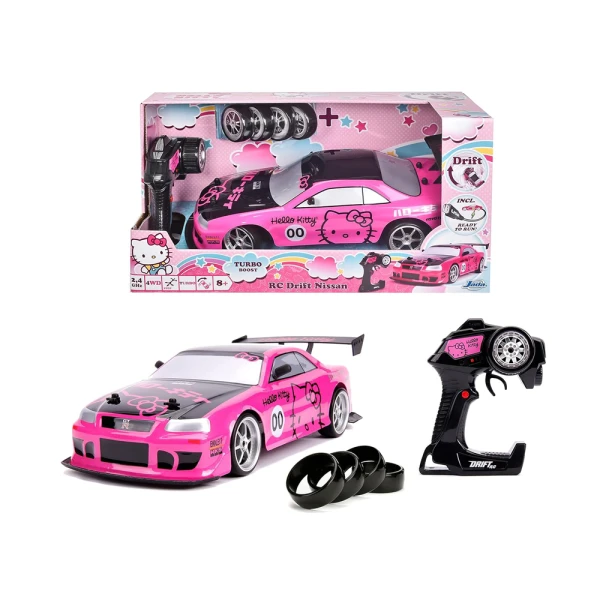 ΤΗΛΕΚΑΤΕΥΘΥΝΟΜΕΝΟ ΑΥΤΟΚΙΝΗΤΟ HELLO KITTY 1:10 2002 DRIFT NISSAN SKYLINE GT-R