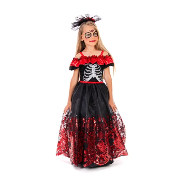 ΠΑΙΔΙΚΗ ΑΠΟΚΡΙΑΤΙΚΗ ΣΤΟΛΗ DAY OF THE DEAD SENORITA