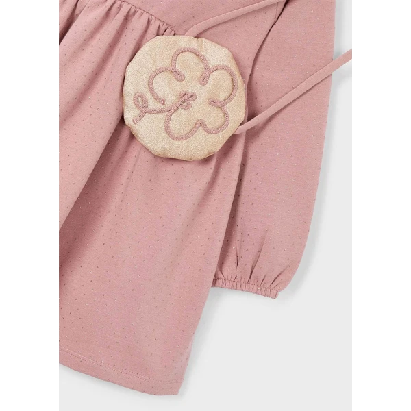 MAYORAL DRESS SWEATSHIRT BAG SOFT PINK