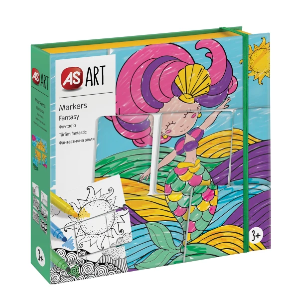 AS ART MARKERS FANTASY FOR AGES 3+