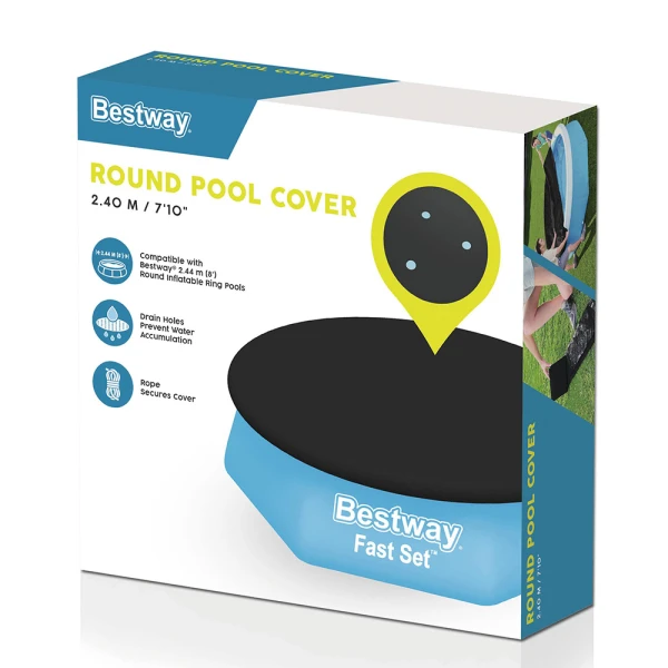BESTWAY ΣΤΡΟΓΓΥΛΟ ΚΑΛΥΜΜΑ ΠΙΣΙΝΑΣ 244 cm