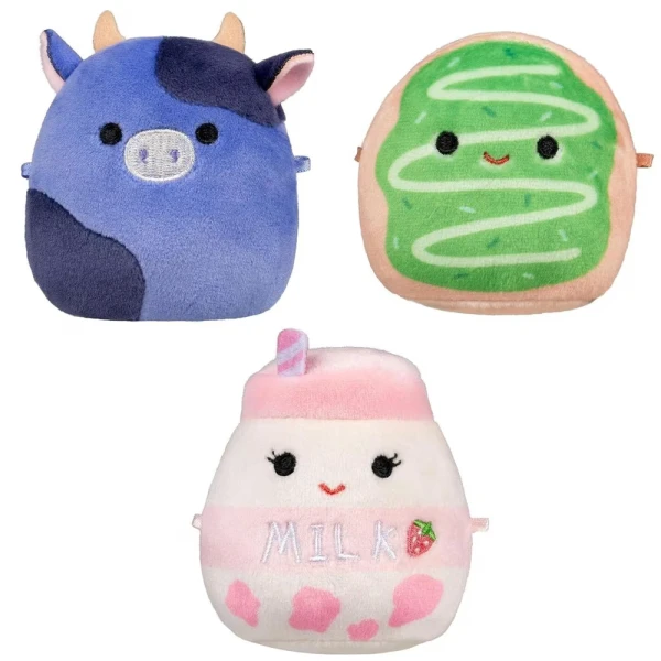 MICROMALLOWS - ΣΕΤ 3 ΛΟΥΤΡΙΝΑ 6 εκ. SQUISHMALLOWS DAISUKE THE MACHA DONUT - INFRED THE COW - AMELIE THE STRAWBERRY MILK
