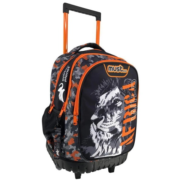MUST ΤΣΑΝΤΑ ΠΛΑΤΗΣ TROLLEY 34X20X44 εκ. 3 ΘΗΚΕΣ ANIMAL PLANET AFRICA WILD ΛΙΟΝΤΑΡΙ