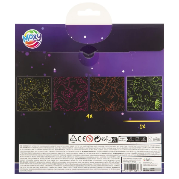 SCRATCH CARDS GLOW IN THE DARK 19.5 x 19.5 cm - 2 DESIGNS