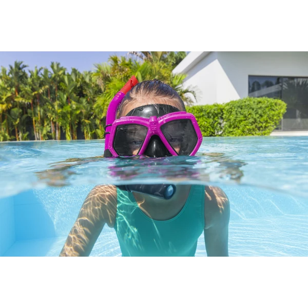 BESTWAY SET MASK & SNORKEL DOMINATOR PINK-BLACK