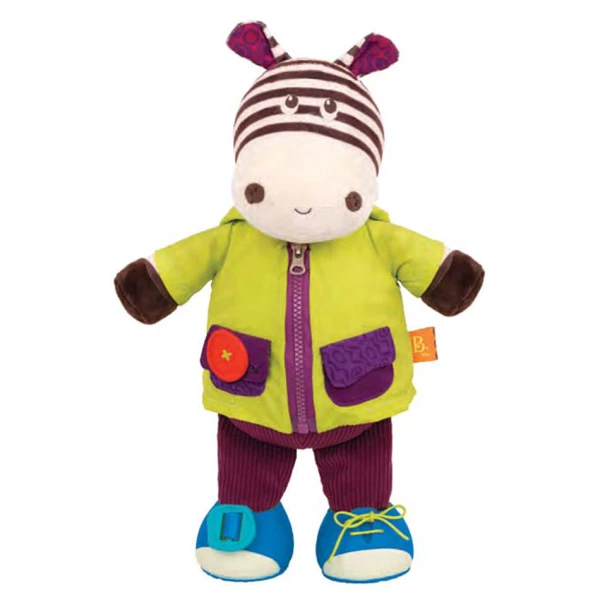 B.TOYS LEARNING DRESSING ZEBRA 38 cm THAT LAUGHS