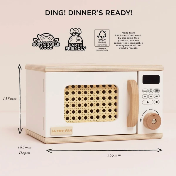 LE TOY VAN WOODEN MICROWAVE