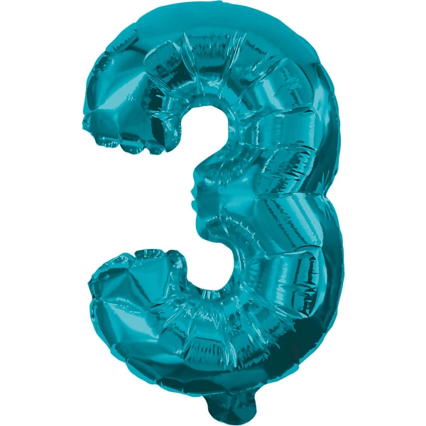 BALLOON BLUE FOIL 32 cm No 3