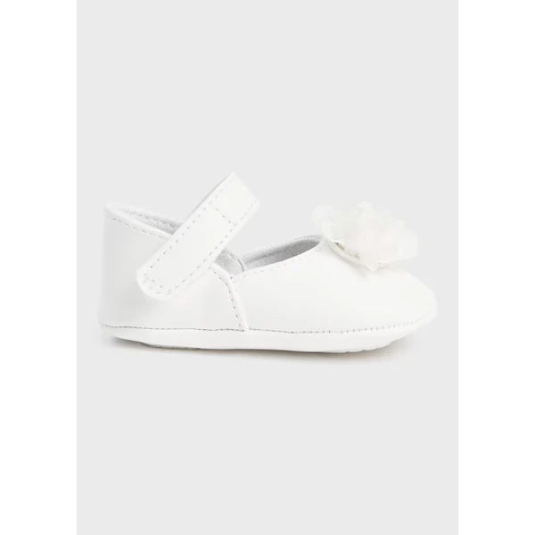 MAYORAL MARY JANE SHOES FLOWER WHITE