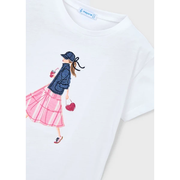 MAYORAL BLOUSE SHORT SLEEVES WHITE 