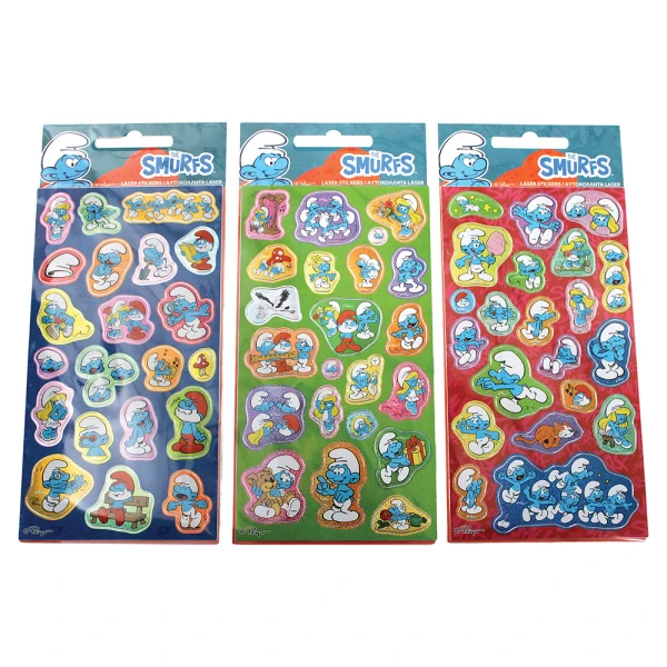 LASER STICKERS SMURFS - 3 DESIGNS