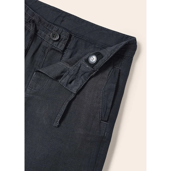 MAYORAL LINEN FADED BERMUDA PANTS GRAPHITE