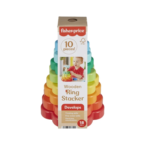 FISHER PRICE ΞΥΛΙΝΟ ΠΑΙΧΝΙΔΙ ΔΡΑΣΤΗΡΙΟΤΗΤΩΝ STACKER RING