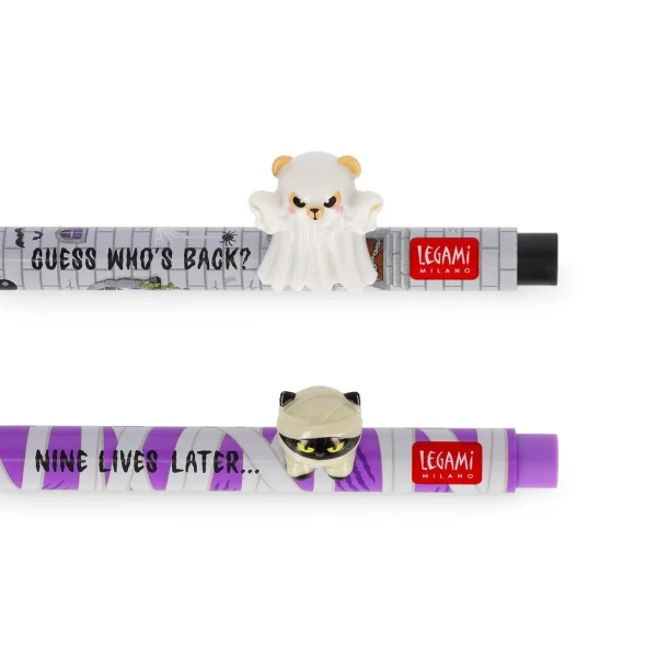 LEGAMI SET OF 2 ERASABLE HALLOWEEN GEL PENS  TRICK OR TREAT