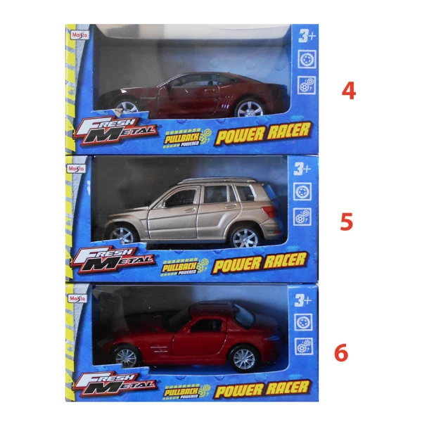 MAISTO FRESH METAL CARS PULL BACK 1:36 - 18 DESIGNS