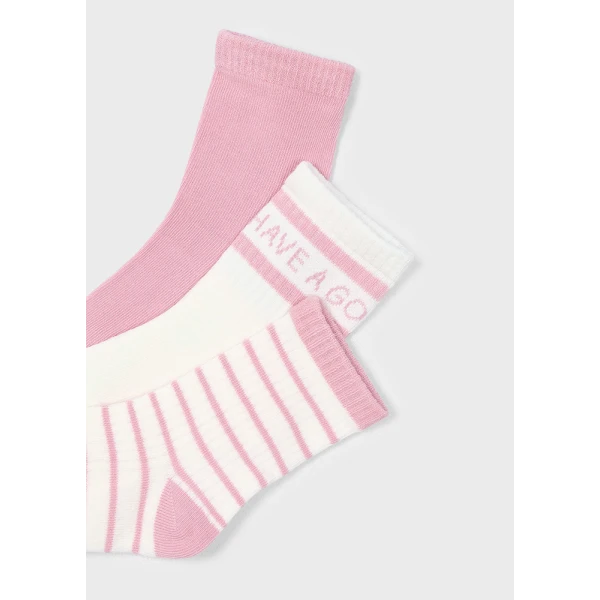 MAYORAL SET 3 SOCKS PINK 