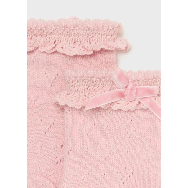 MAYORAL SOCKS PERFORATED PINK BABY