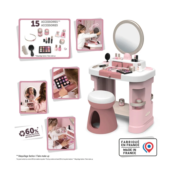 SMOBY MY BEAUTY PINK DRESSING TABLE