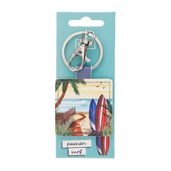 KIUB DESTINATION SQUARE KEYCHAIN ​​- SURF