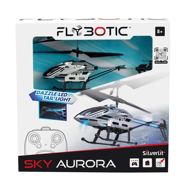 SILVERLIT FLYBOTIC RADIO CONTROL HELICOPTER SKY AURORA
