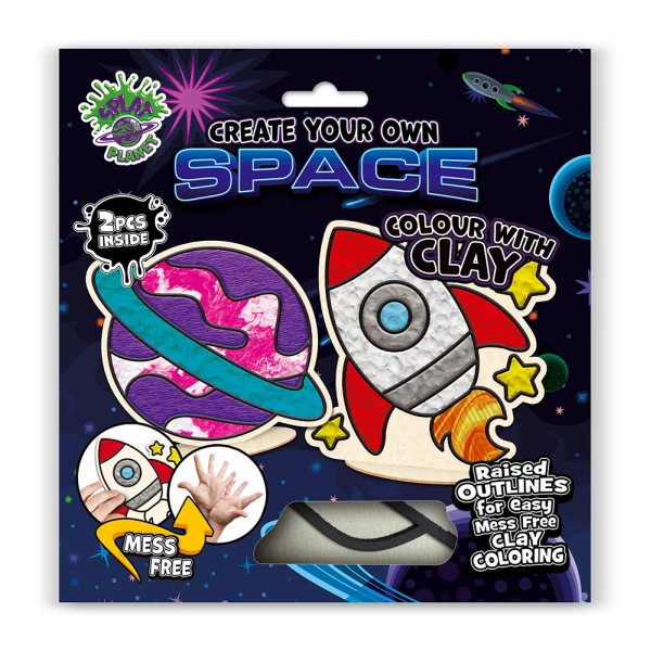 SPLAT PLANET MESS-FREE PAINT KIT WITH CLAY SPACE
