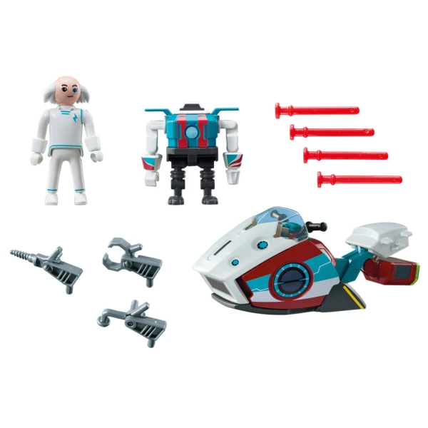 PLAYMOBIL SUPER 4 Ο ΔΟΚΤΩΡ Χ ΚΑΙ ΤΟ SKYJET ΤΟΥ