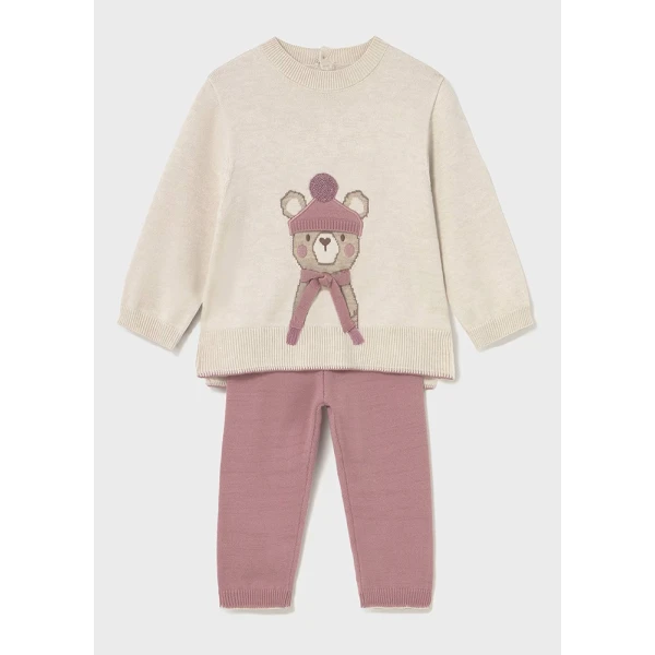 MAYORAL SET TROUSERS LONG KNITTED ORCHID 
