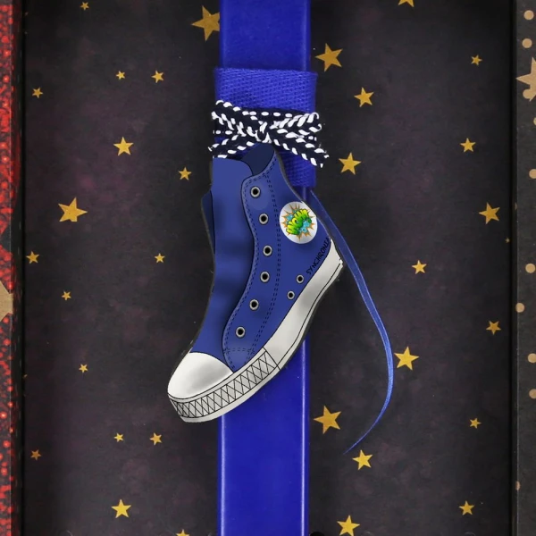 SYNCHRONIA HANDMADE CANDLE 30 cm BASIC - SNEAKER BLUE