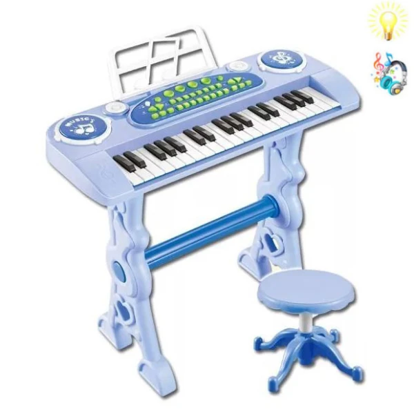 BLUE HARMONIUM 328-03A WITH 37 KEYS & STOOL WITH ADAPTOR