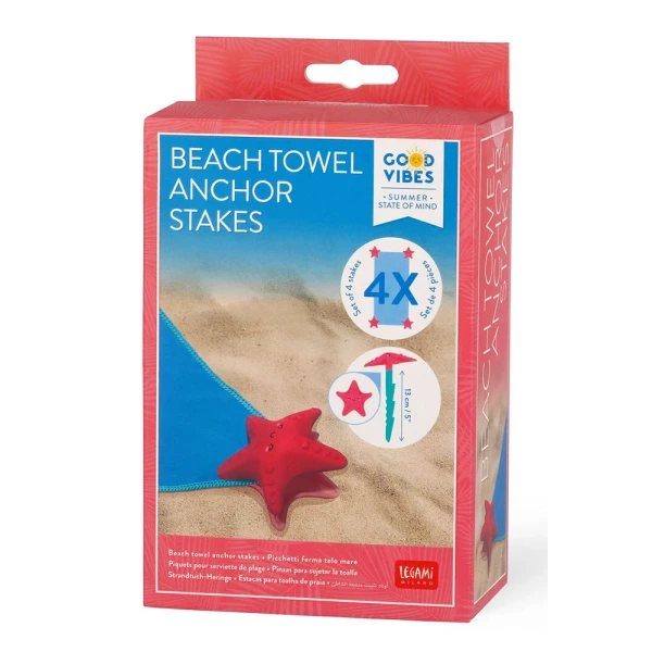 LEGAMI BEACH TOWEL ANCHOR STAKES STARFISH