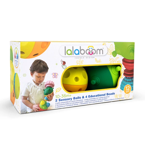 LALABOOM 2 ΜΠΑΛΕΣ ΑΦΗΣ ΚΑΙ 4 ΕΚΠΑΙΔΕΥΤΙΚΕΣ ΧΑΝΤΡΕΣ ΓΙΑ 10-36 ΜΗΝΩΝ