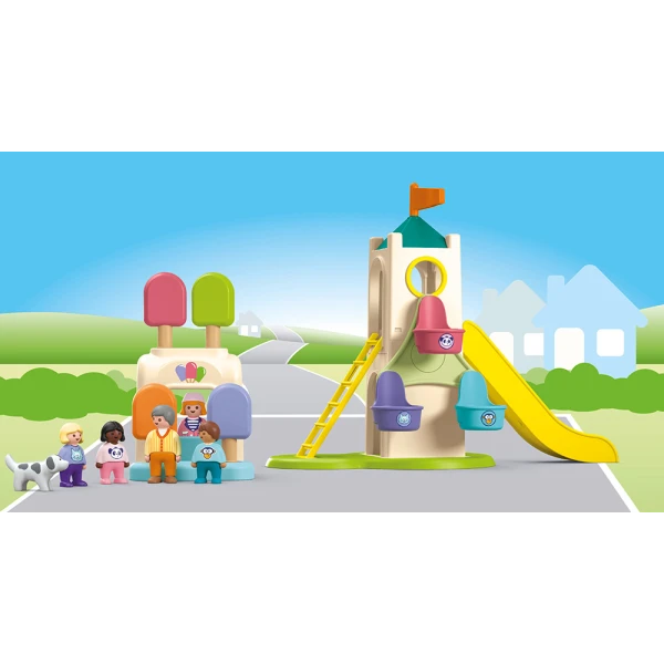 PLAYMOBIL JUNIOR ADVENTURE TOWER WITH ICE CREAM BOOTH