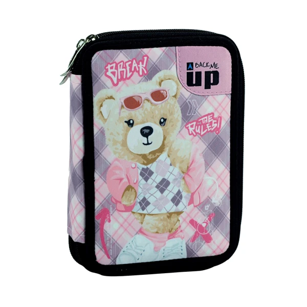 BACK ME UP DOUBLE FILLED  PENCIL CASE SCOTCH BEAR
