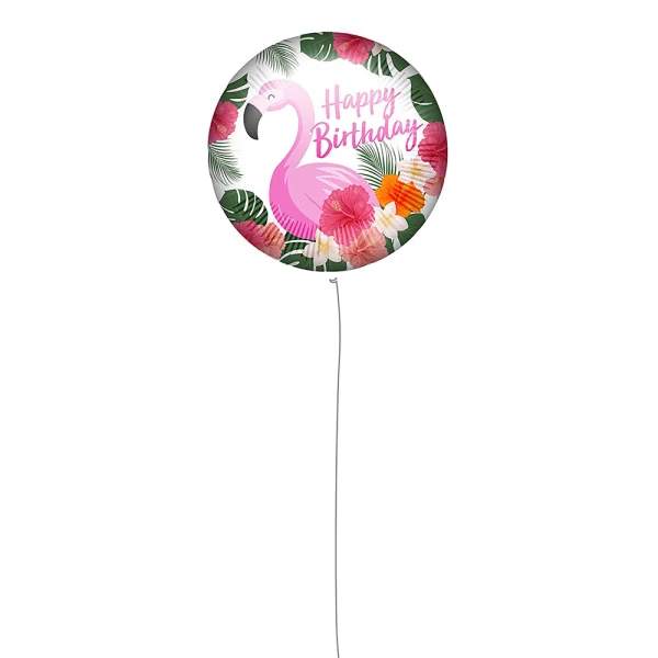 BALLOON HAPPY BIRTHDAY FLAMINGO FOIL 46 cm