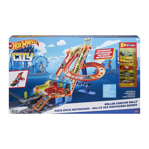 HOT WHEELS CITY - ΠΙΣΤΑ ΡΑΛΙ ΤΡΕΝΑΚΙ ΛΟΥΝΑ ΠΑΡΚ